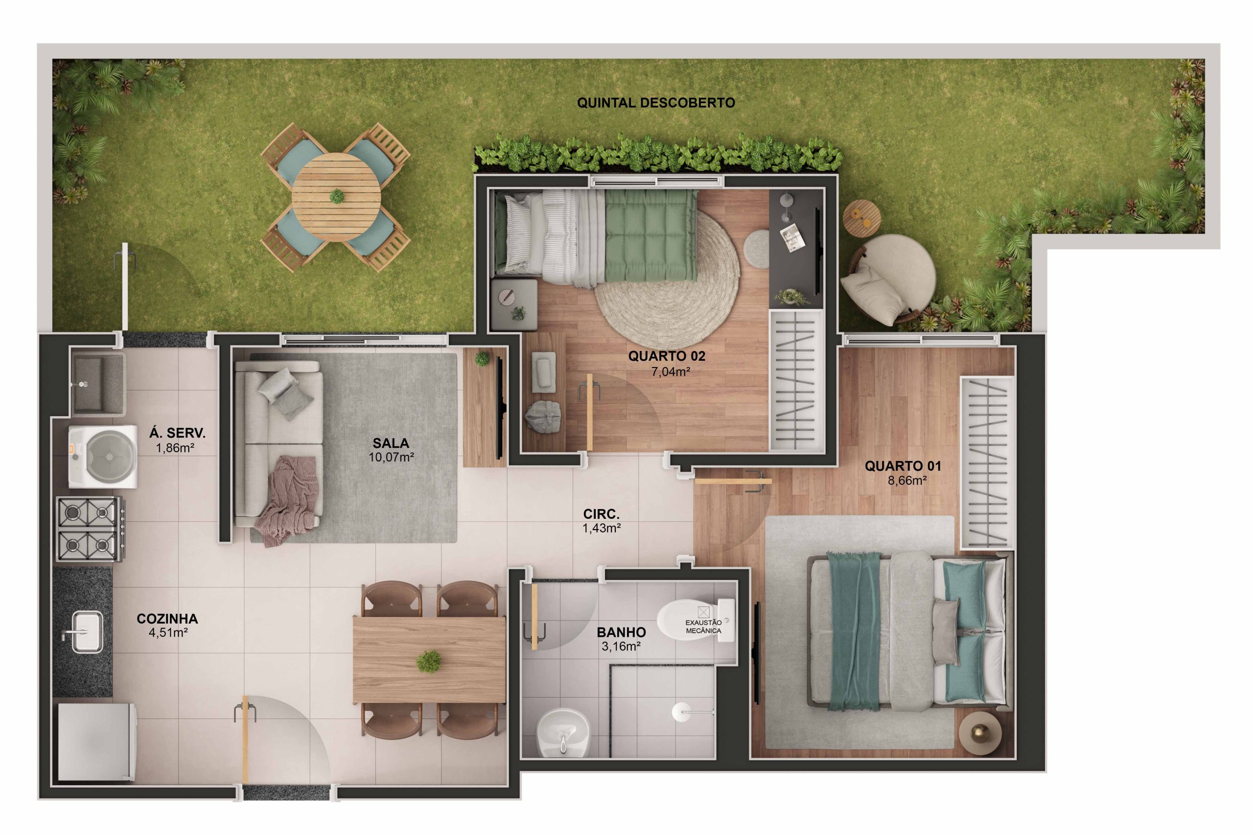 Imagem Apartamento com 2 Quartos à Venda, 43 m² em Vale Encantado - Vila Velha