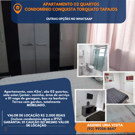 Imagem Apartamento com 2 Quartos para Alugar, 42 m² em Colônia Terra Nova - Manaus