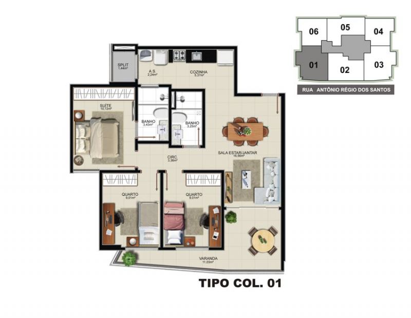 Imagem Apartamento com 2 Quartos à Venda, 73 m² em Itapuã - Vila Velha