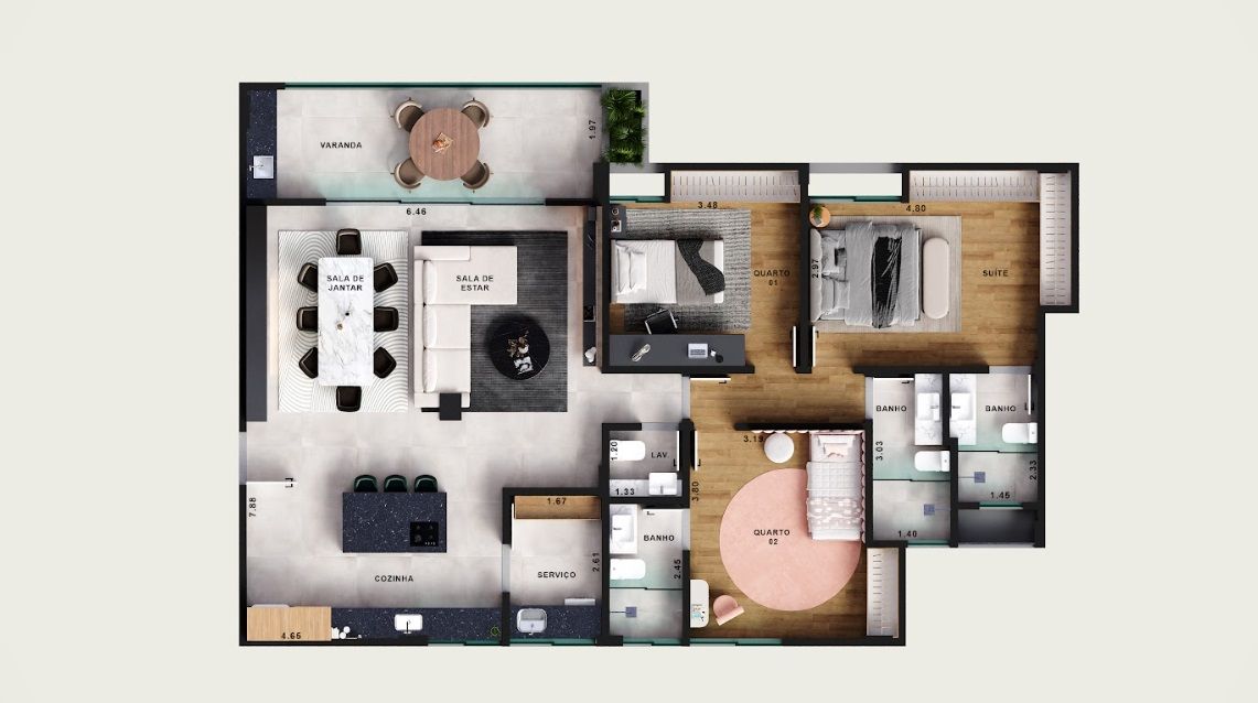 Imagem Apartamento com 3 Quartos à Venda, 120 m² em Teixeiras - Juiz de Fora