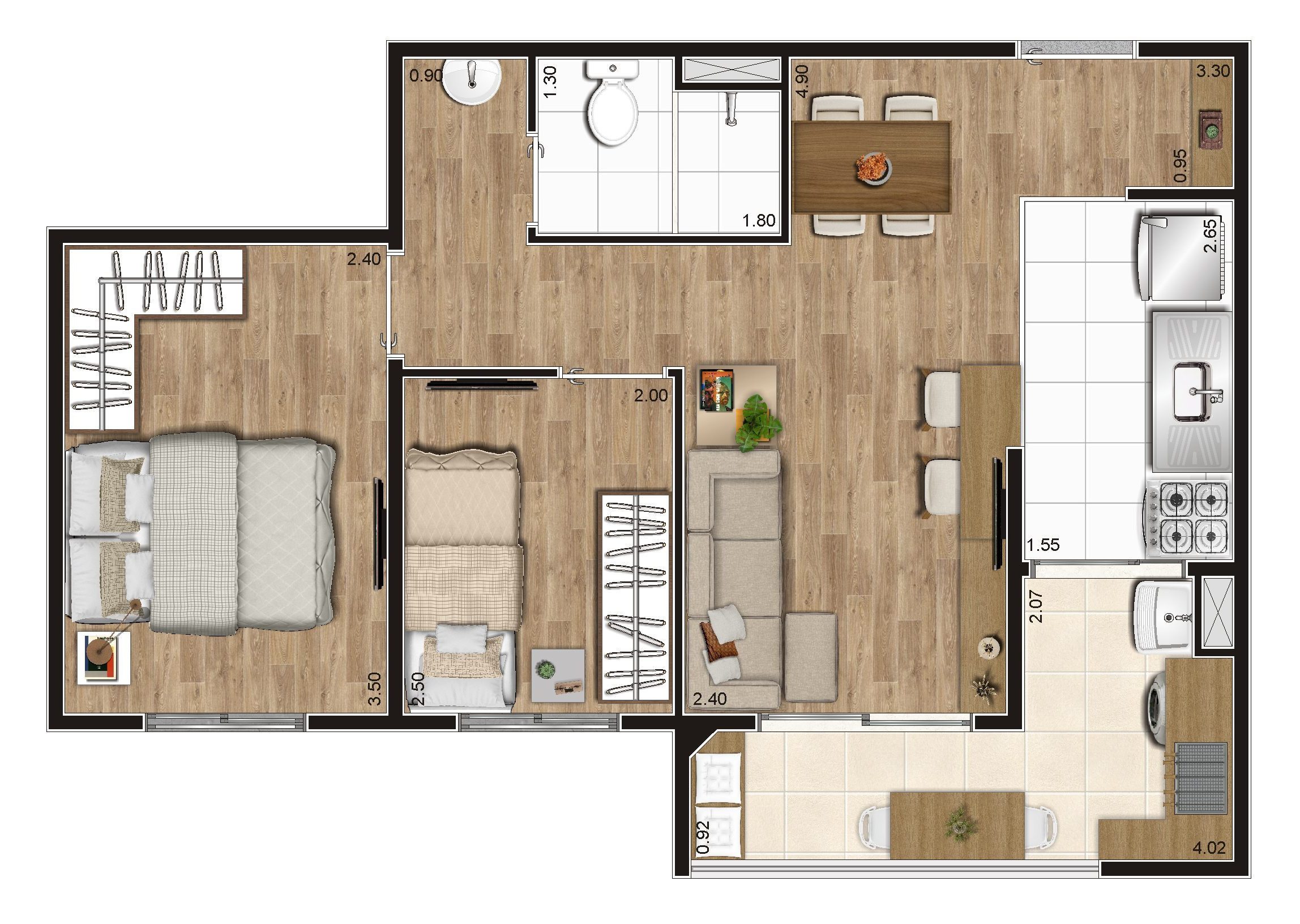 Imagem Apartamento com 2 Quartos à Venda, 55 m²em Vila São João - Guarulhos