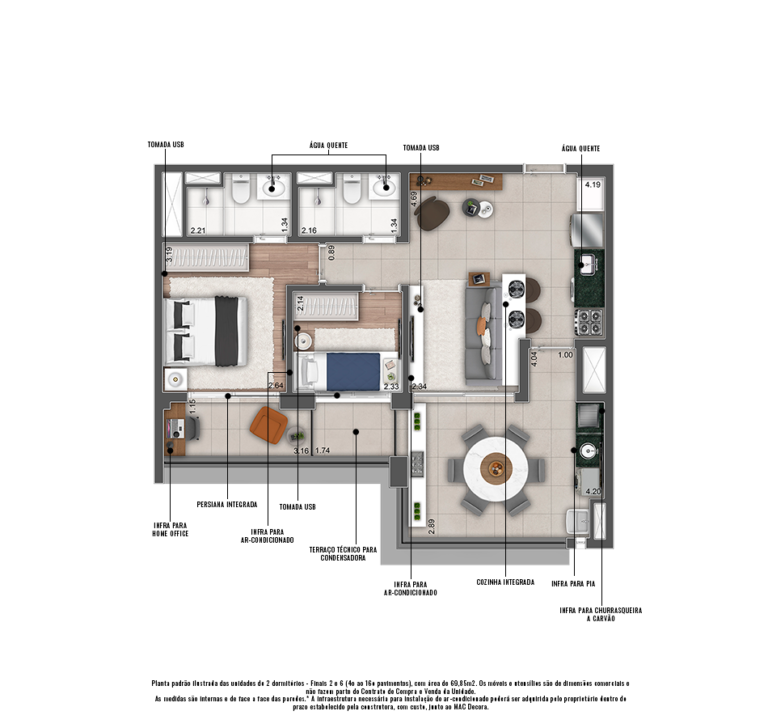 Imagem Apartamento com 2 Quartos à Venda, 69 m²em Vila Sofia - São Paulo