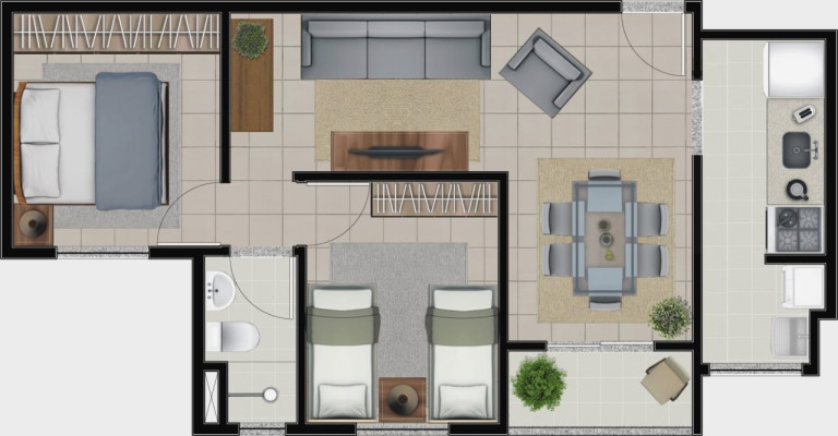 Imagem Apartamento com 2 Quartos à Venda, 50 metros em Centro - Diadema