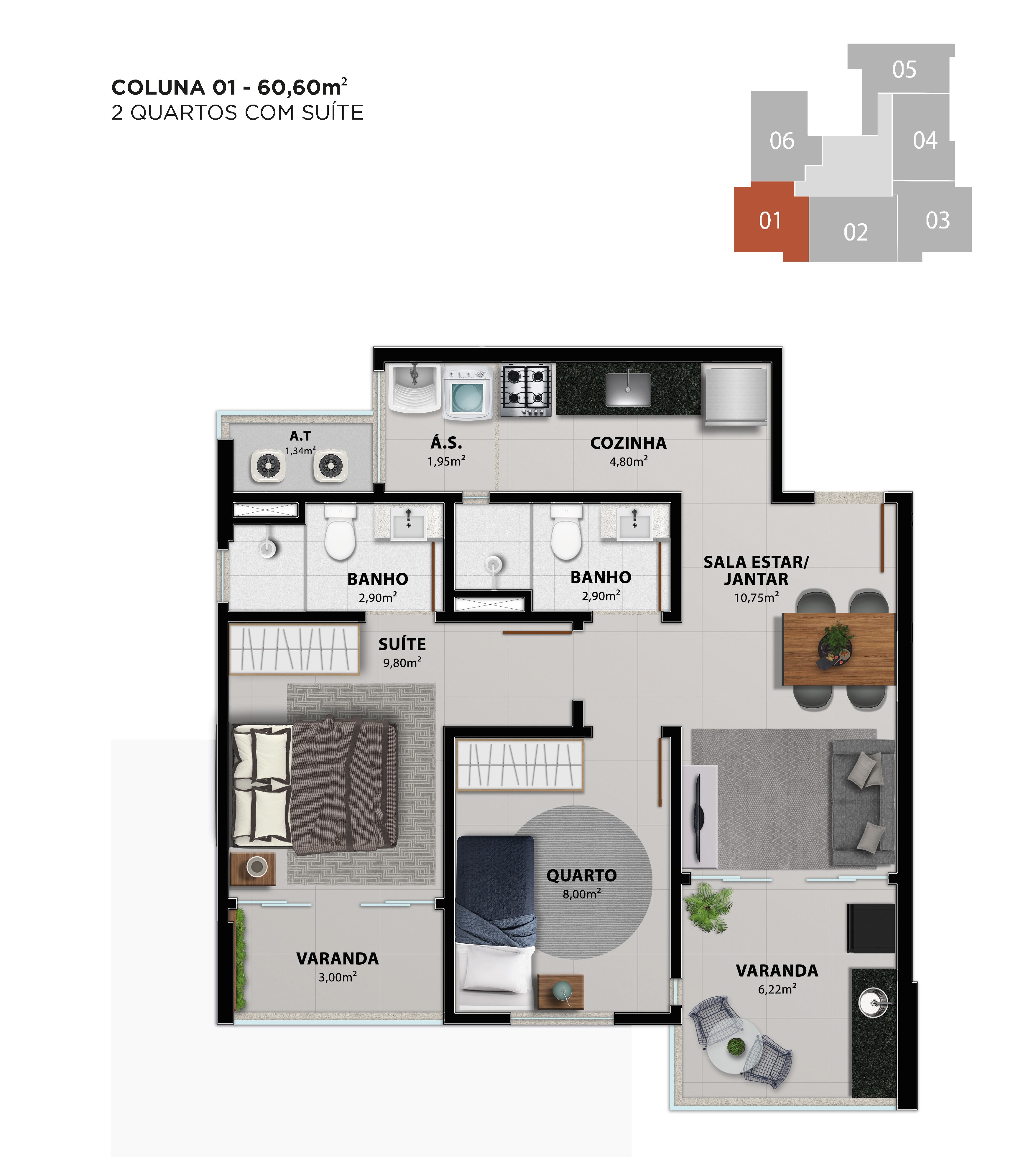 Imagem Apartamento com 2 Quartos à Venda, 64 m² em Praia de Itaparica - Vila Velha