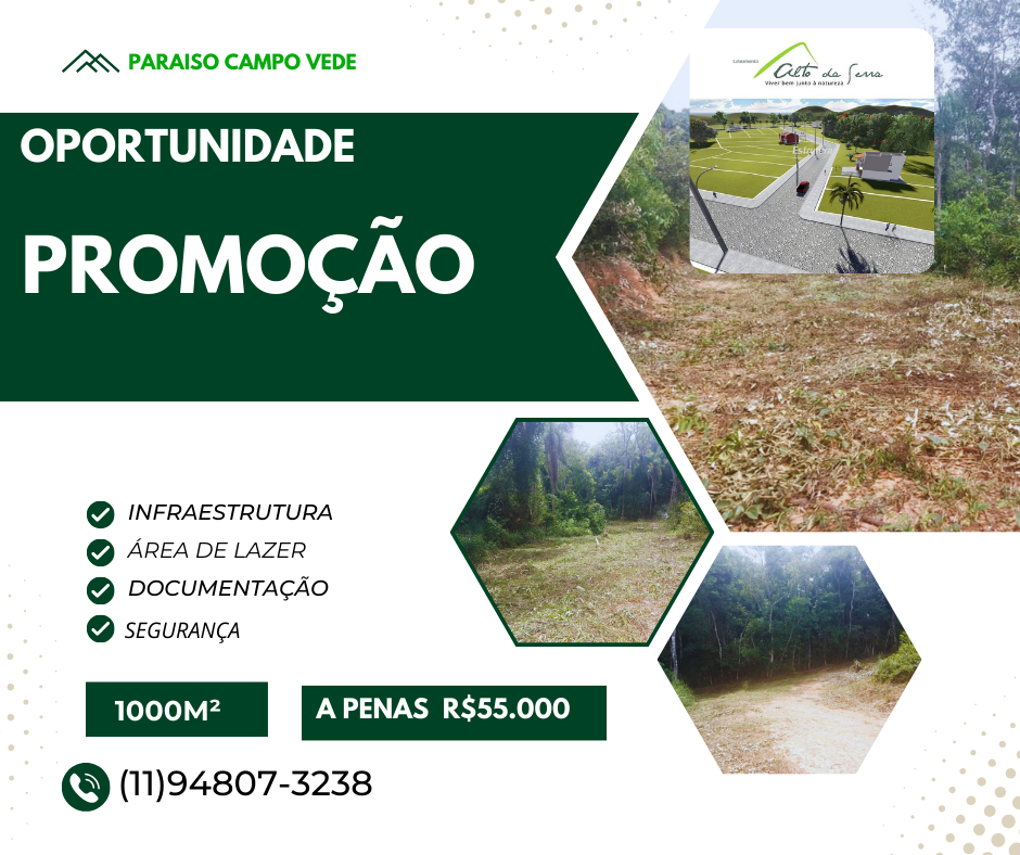 Terreno à Venda, 1 m²em Campo Verde - Ibiúna