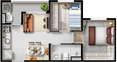 Foto do imóvel: Apartamento com 1 Quarto à Venda, 28 m² em Jardim do Lago - São Paulo