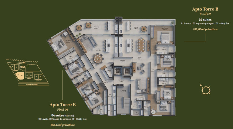 Imagem Apartamento com 4 Quartos à Venda, 175 m² em Praia da Armação do Itapocoroy - Penha