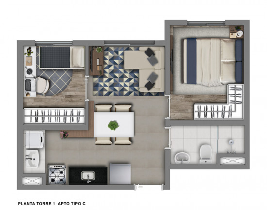 Imagem Apartamento com 2 Quartos à Venda, 38 m²em Jardim Prudência - São Paulo