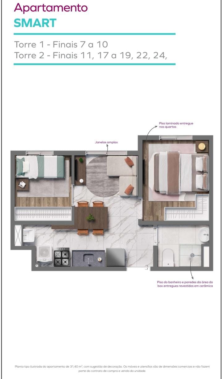 Foto do imóvel: Apartamento com 2 Quartos à Venda, 31 m²em Água Branca - São Paulo