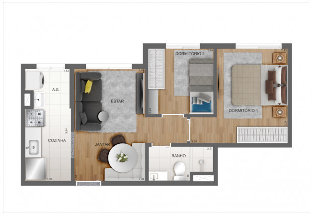 Imagem Apartamento com 2 Quartos à Venda, 38 m² em Brás - São Paulo