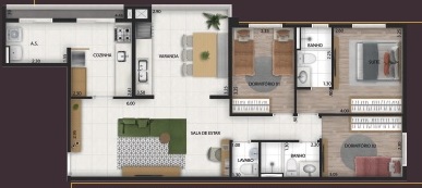 Imagem Apartamento com 3 Quartos à Venda, 64 m² em Centro - Diadema