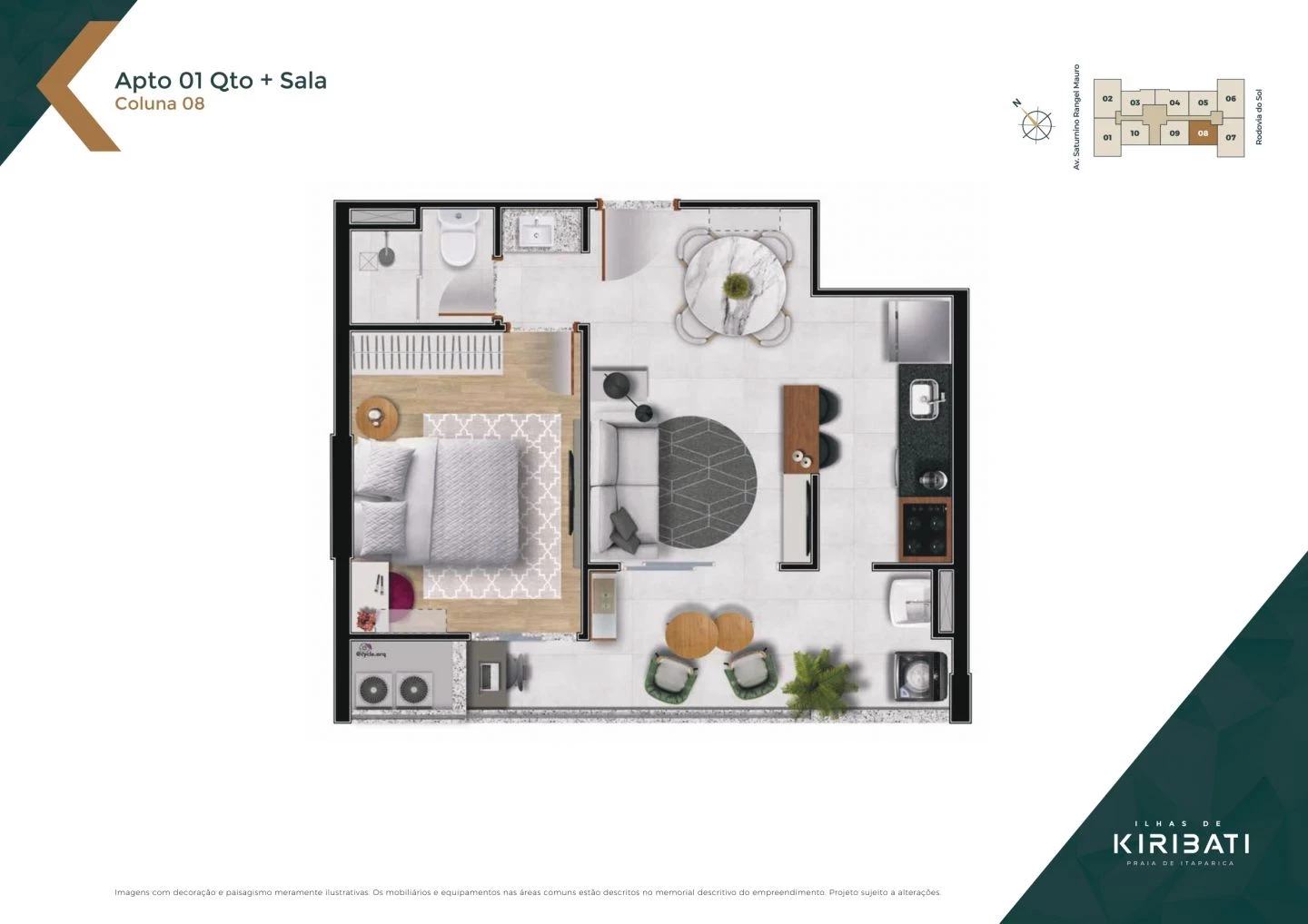 Imagem Apartamento com 2 Quartos à Venda, 58 m² em Praia de Itaparica - Vila Velha