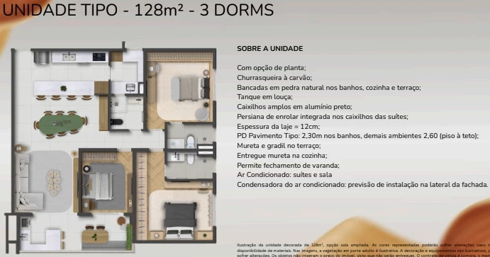 Imagem Apartamento com 3 Quartos à Venda, 128 m² em Centro - Atibaia
