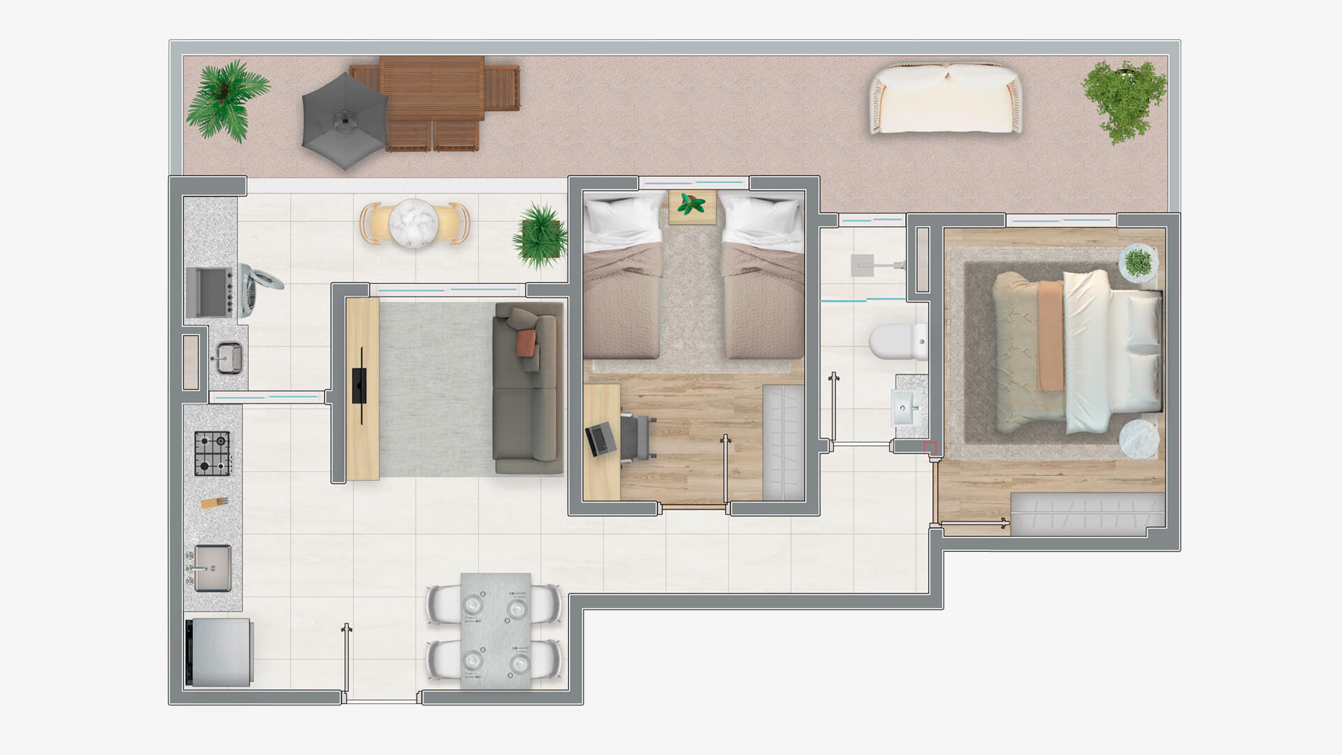 Imagem Apartamento com 2 Quartos à Venda, 49 m² em São Pedro - Osasco