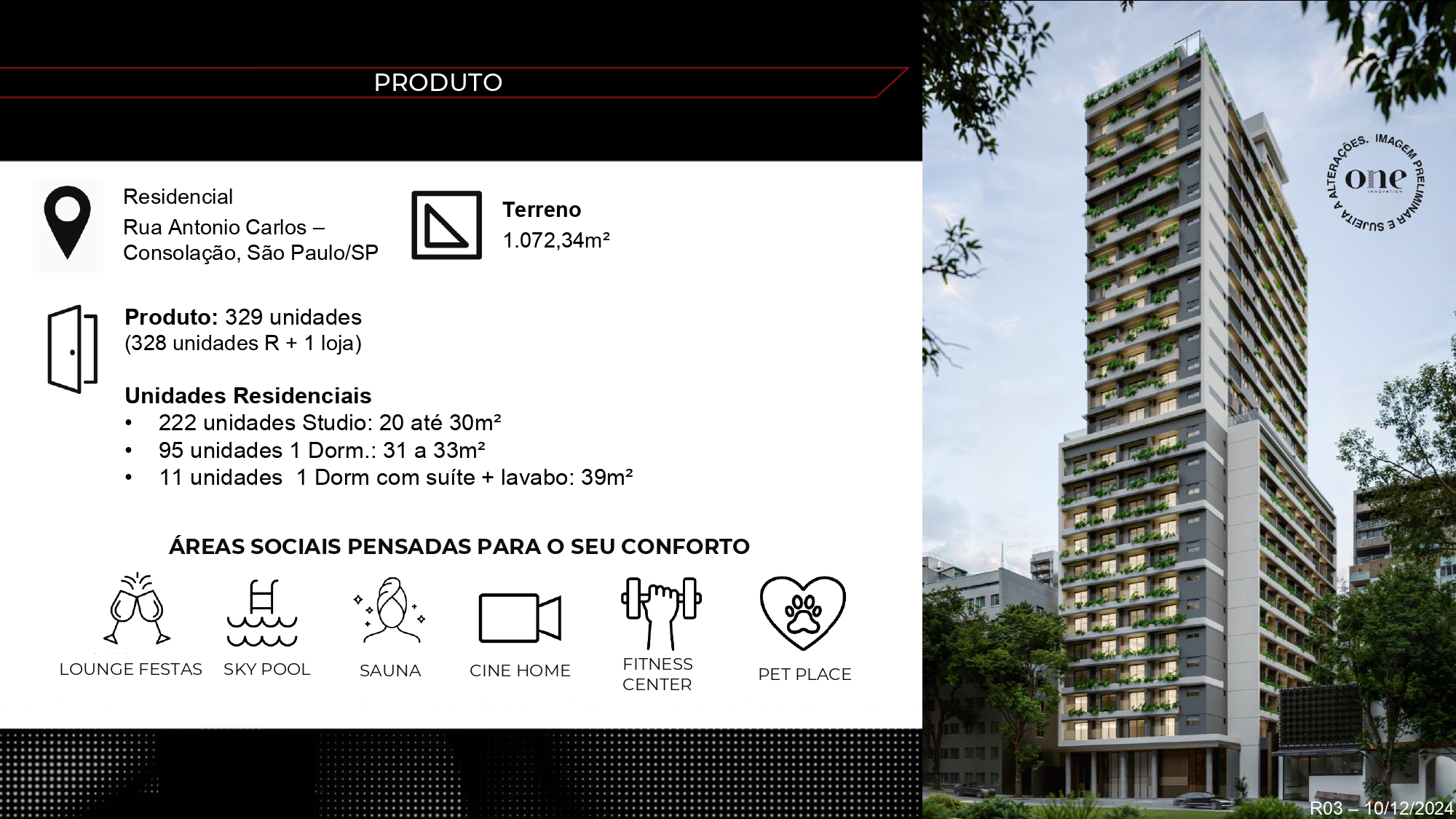 Apartamento com 1 Quarto à Venda, 31 m²em Consolação - São Paulo