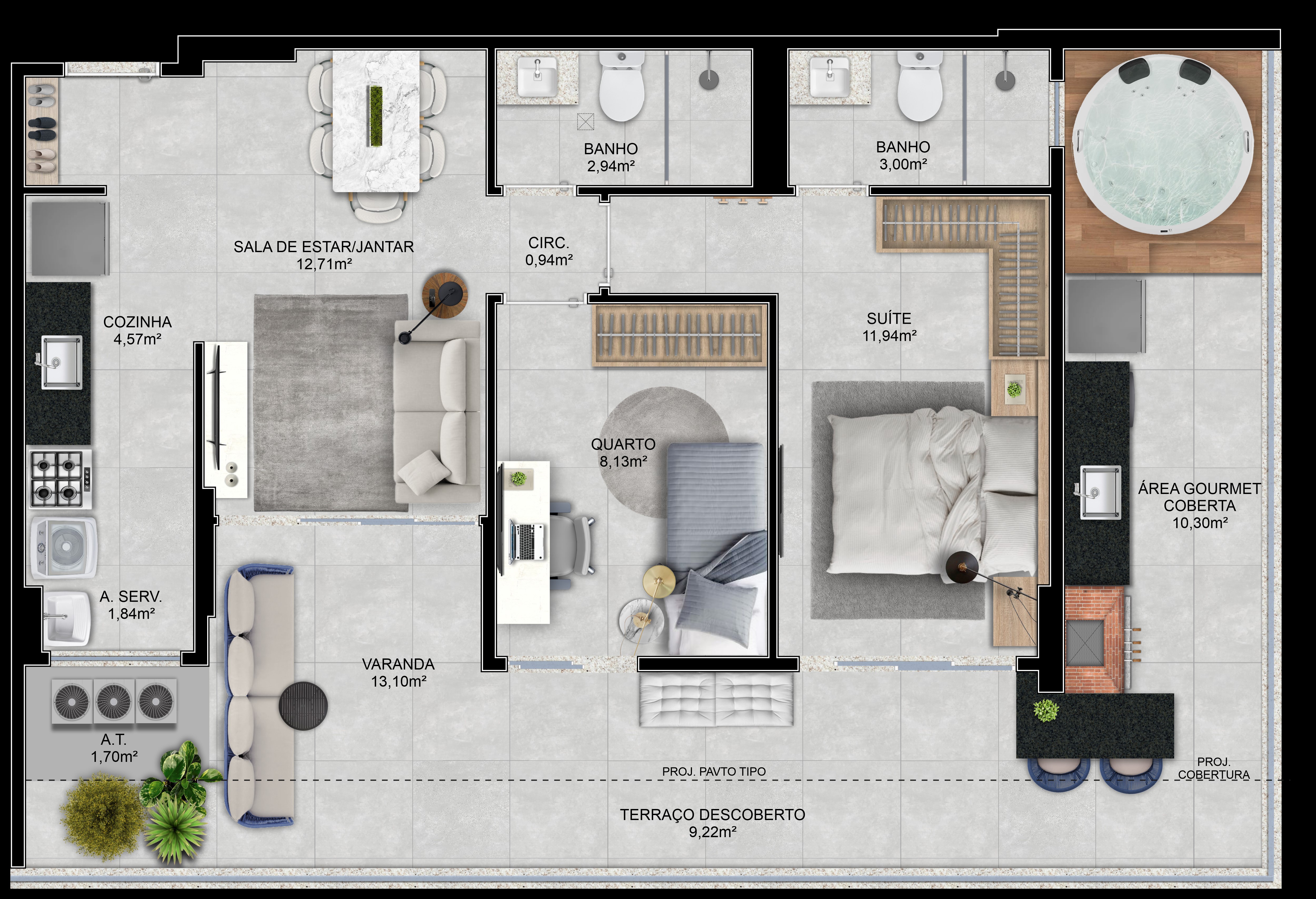 Imagem Apartamento com 1 Quarto à Venda, 32 m² em Praia da Costa - Vila Velha