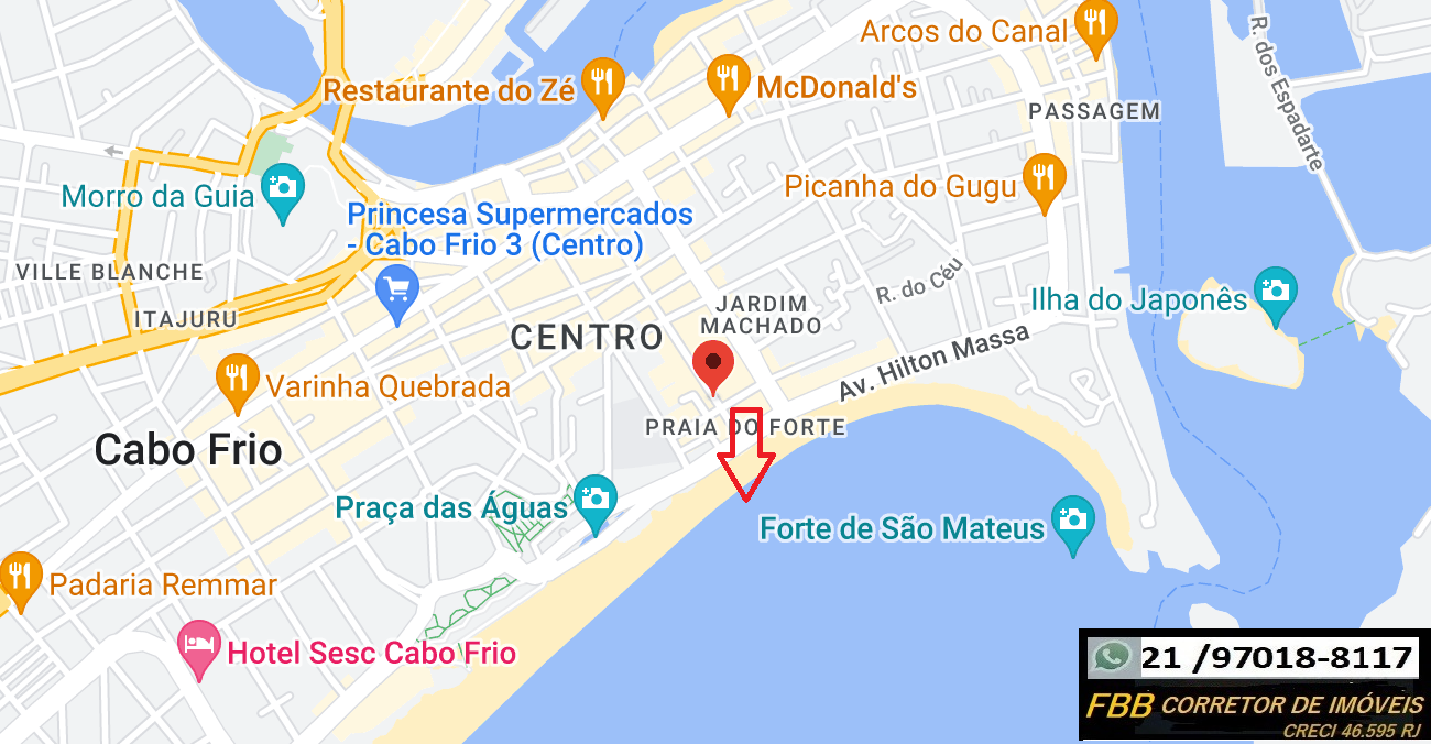 Imagem Apartamento com 2 Quartos para Temporada, 70 m² em Centro - Cabo Frio