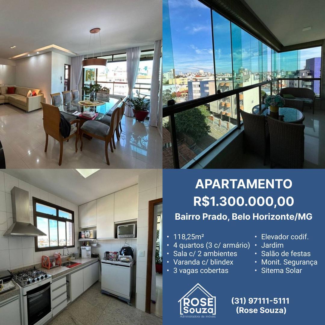 Apartamento com 4 Quartos à Venda, 118 m²em Prado - Belo Horizonte