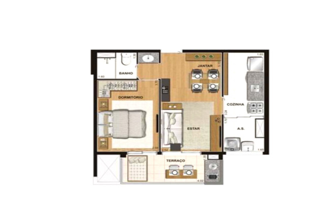 Imagem Apartamento com 1 Quarto à Venda, 46 m² em Brás - São Paulo