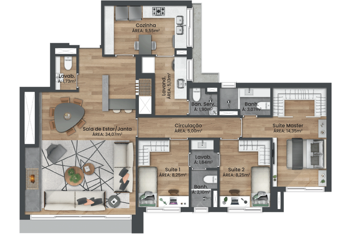 Imagem Apartamento com 3 Quartos à Venda, 208 m² em Mont Serrat - Porto Alegre