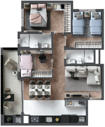 Imagem Apartamento com 2 Quartos à Venda, 56 m² em Juvevê - Curitiba