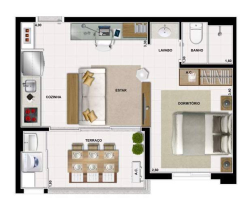 Imagem Apartamento com 1 Quarto à Venda, 58 m² em Vila Suzana - São Paulo