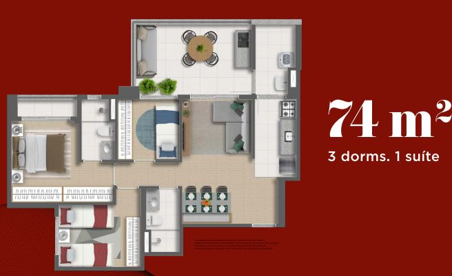 Foto do imóvel: Apartamento com 2 Quartos à Venda, 74 m² em Vila Mascote - São Paulo