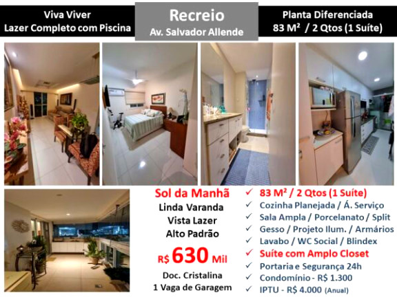 Imagem Apartamento com 3 Quartos à Venda, 83 m² em Recreio dos Bandeirantes - Rio de Janeiro