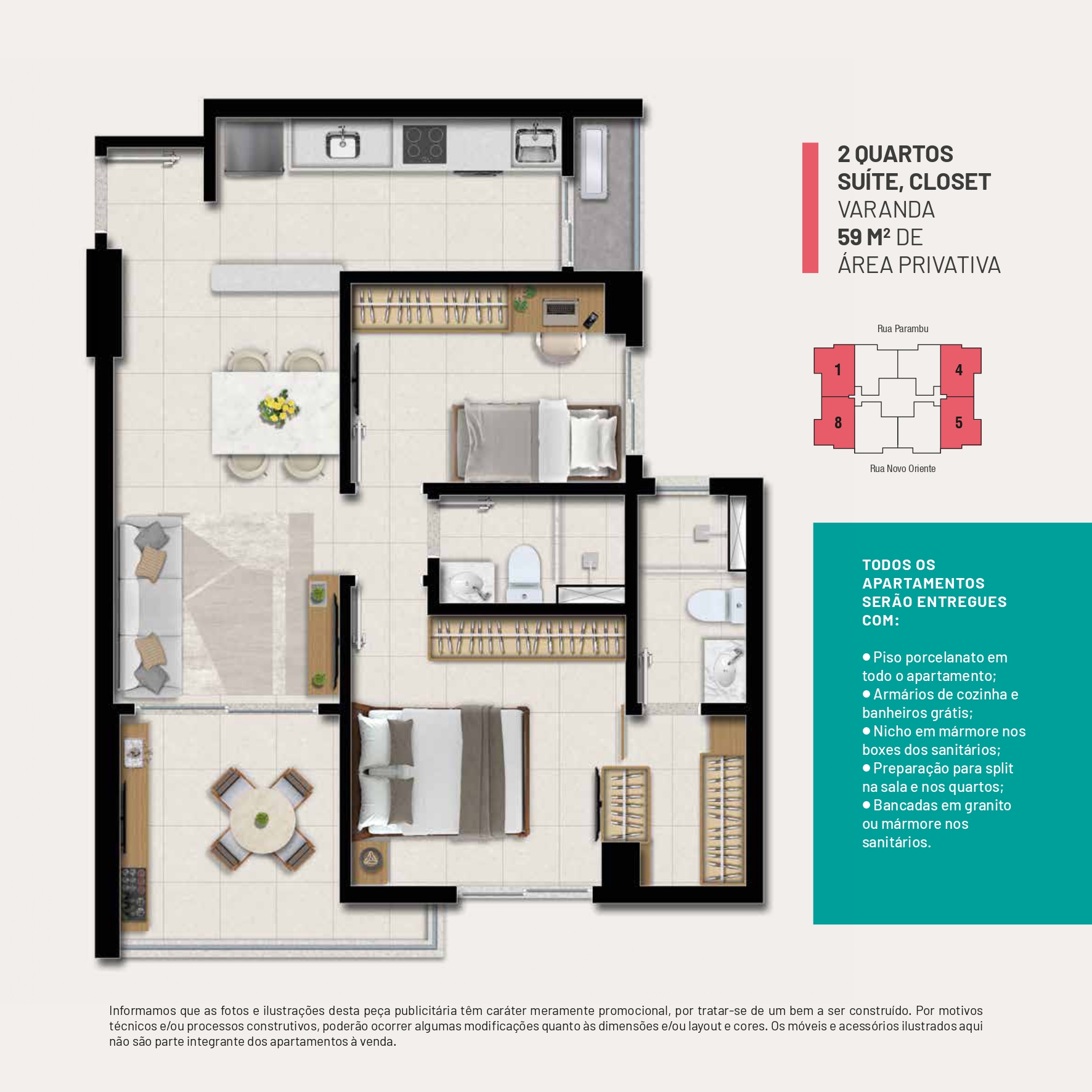 Imagem Apartamento com 2 Quartos à Venda, 54 m²em Luiz Anselmo - Salvador