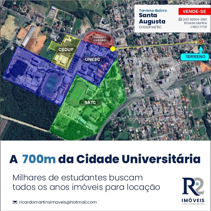 Imagem Terreno à Venda, 573 m² em Santa Augusta - Criciúma