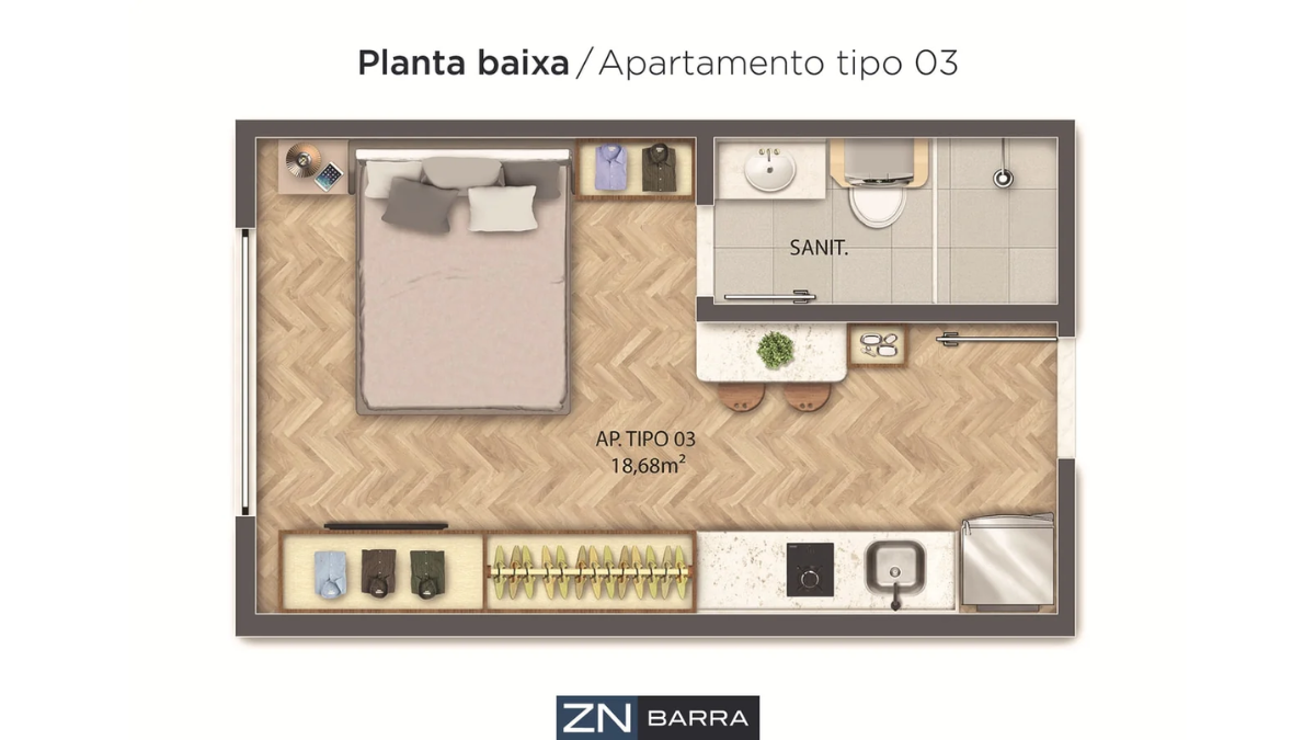 Imagem Studio com 1 Quarto à Venda, 18 m²em Barra - Salvador
