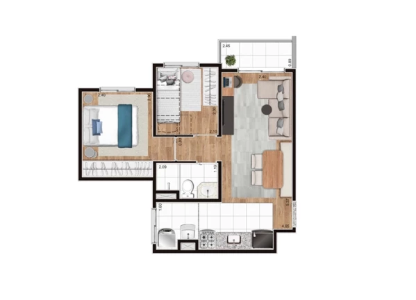 Apartamento com 2 Quartos à Venda, 42 m² em Água Funda - São Paulo