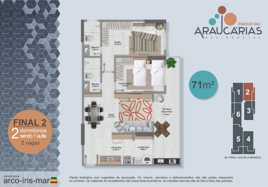 Imagem Apartamento com 2 Quartos à Venda, 86 m²em Real - Praia Grande