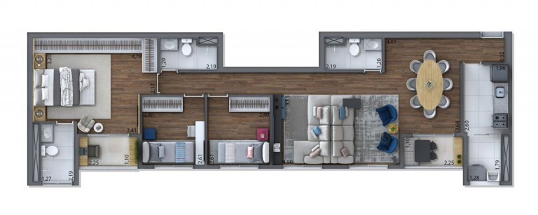 Imagem Apartamento com 2 Quartos à Venda, 46 m² em Campininha - São Paulo