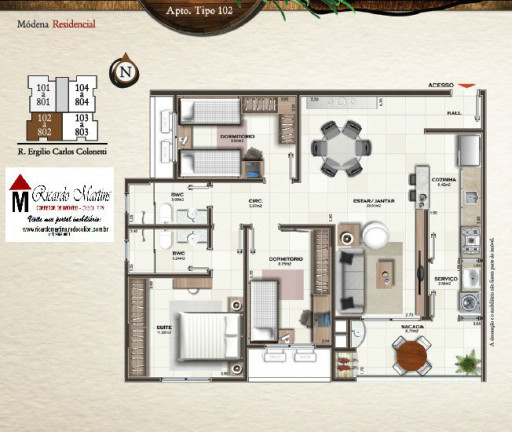 Imagem Apartamento com 3 Quartos à Venda, 94 m² em Centro - Içara