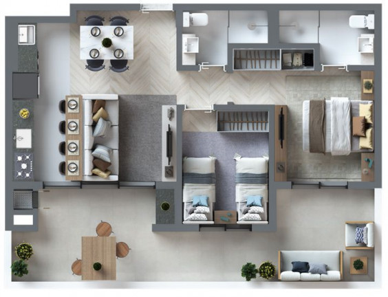 Imagem Apartamento com 2 Quartos à Venda, 56 m² em Juvevê - Curitiba