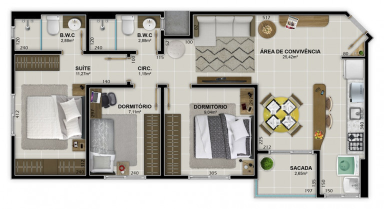 Imagem Apartamento com 3 Quartos à Venda,  em Centro - Criciúma