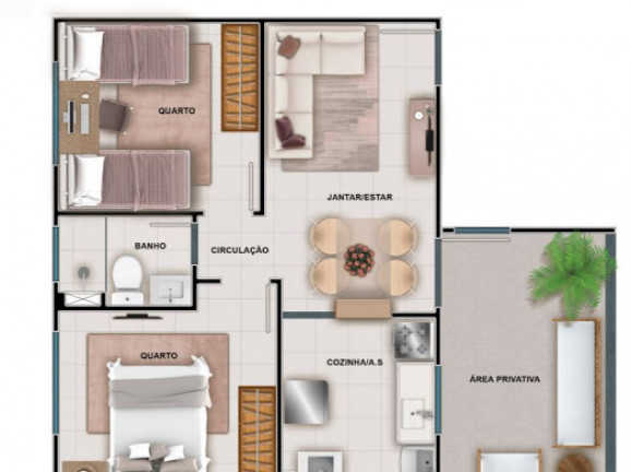 Apartamento com 2 Quartos à Venda, 44 m² em Centro - Nova Iguaçu