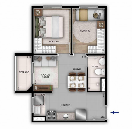 Imagem Apartamento com 2 Quartos à Venda, 55 m² em Vila Sofia - São Paulo