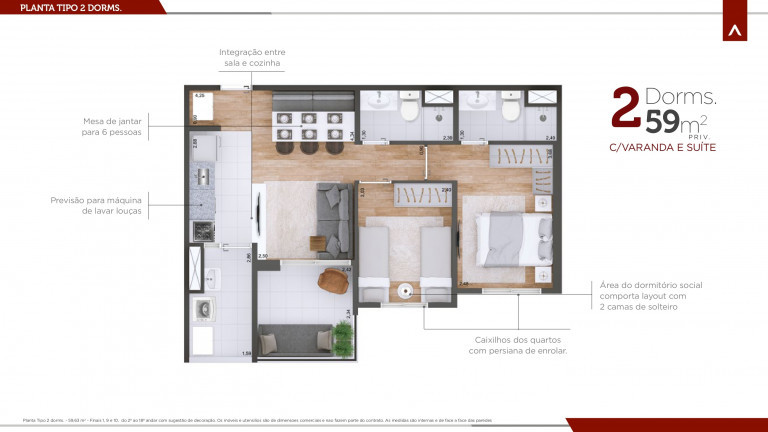 Imagem Apartamento com 2 Quartos à Venda, 59 m² em Parque São Domingos - São Paulo