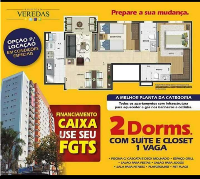Imagem Apartamento com 2 Quartos à Venda ou Locação, 52 m² em Centro - Diadema