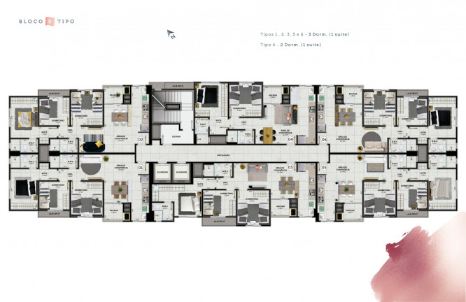 Imagem Apartamento com 3 Quartos à Venda, 75 m² em Santa Catarina - Criciúma