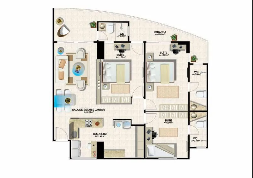 Imagem Apartamento com 3 Quartos à Venda, 94 m²em Aldeota - Fortaleza