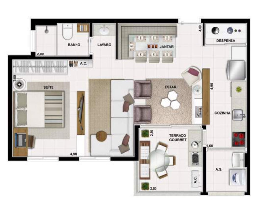Imagem Apartamento com 1 Quarto à Venda, 58 m² em Vila Suzana - São Paulo