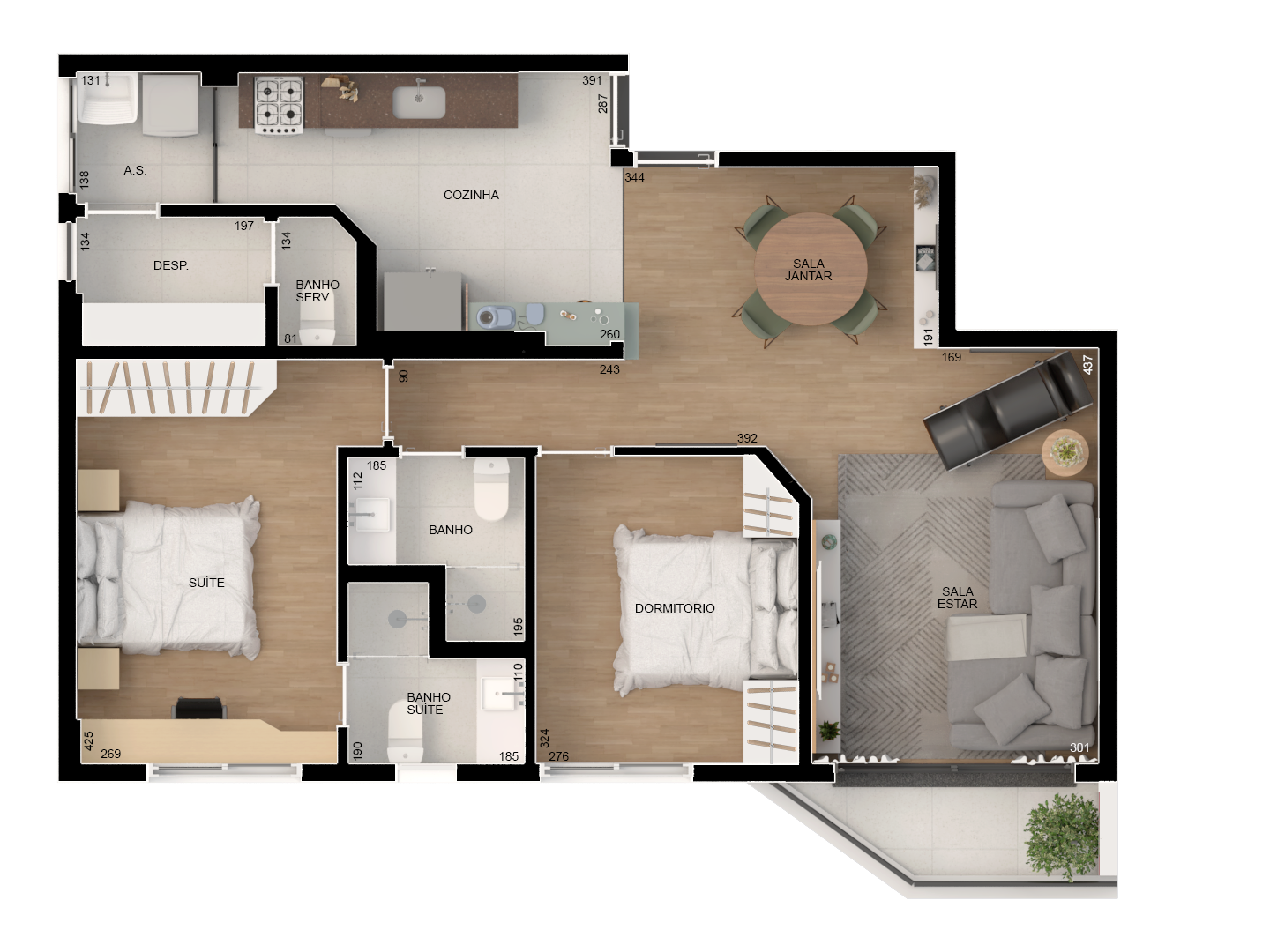 Apartamento com 2 Quartos à Venda, 79 m²em Jardim Portal I e II - São Paulo