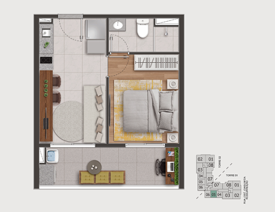 Foto do imóvel: Apartamento com 1 Quarto à Venda, 28 m² em Presidente Altino - Osasco