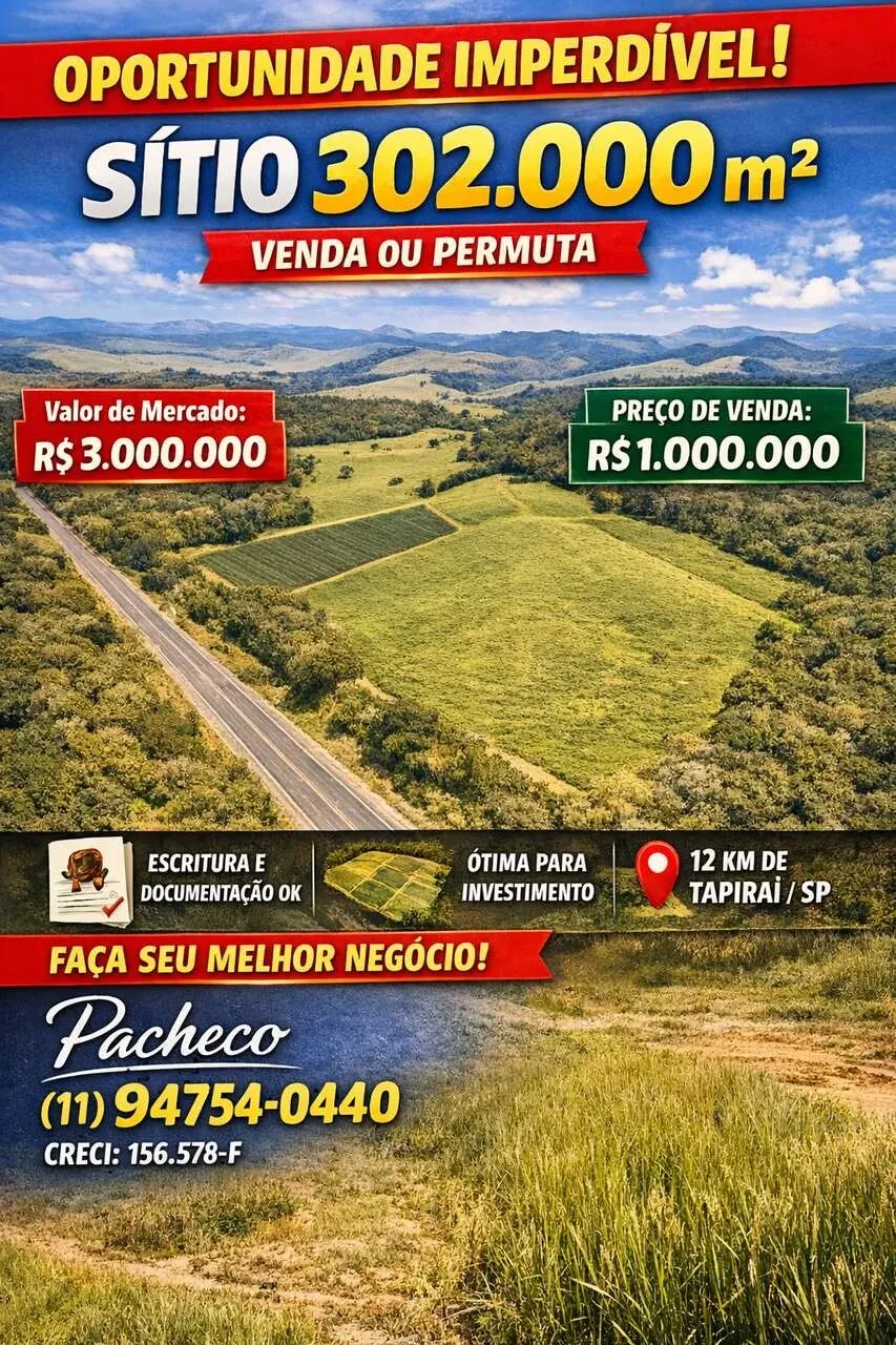 Imagem Terreno à Venda, 302000 m² em Juquiá - Juquiá