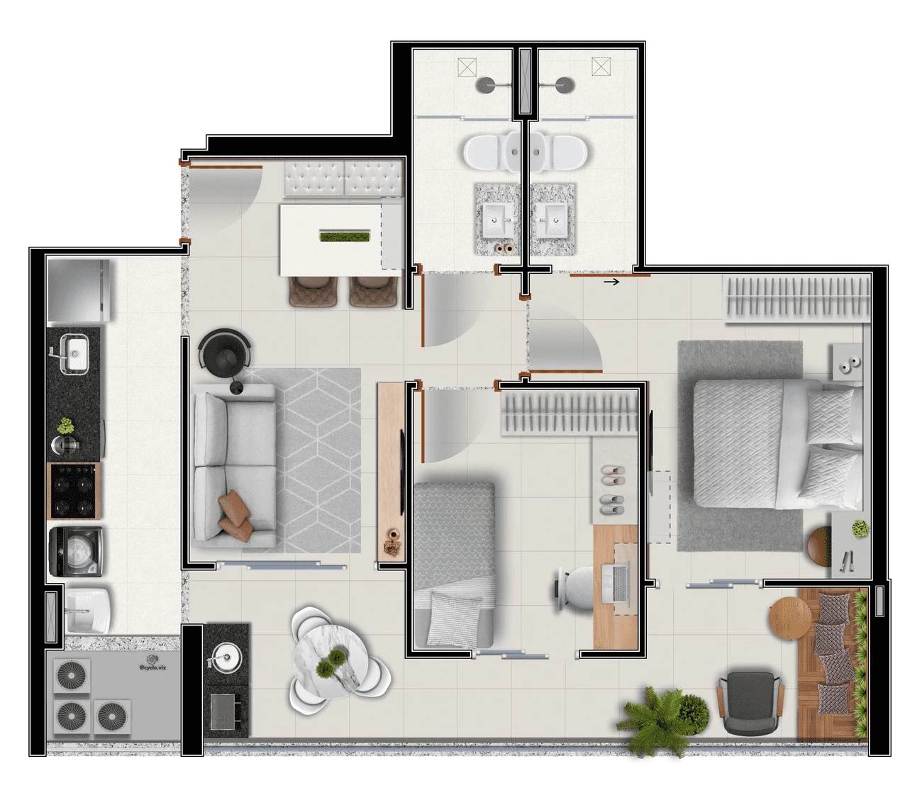 Imagem Apartamento com 3 Quartos à Venda, 78 m² em Interlagos - Vila Velha