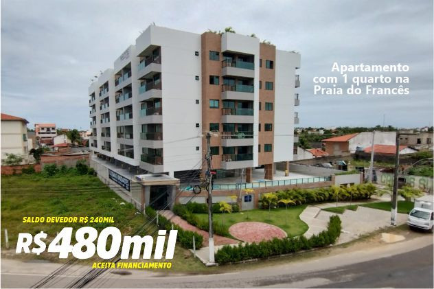 Apartamento com 1 Quarto à Venda, 50 m² em Pontal da Barra - Maceió