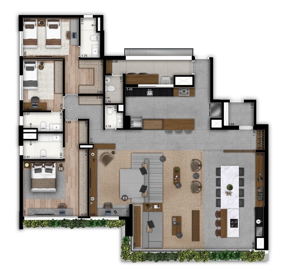 Imagem Apartamento com 3 Quartos à Venda, 201 m² em Brooklin Paulista - São Paulo